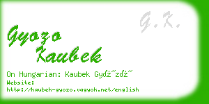 gyozo kaubek business card